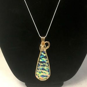 Vintage Style Dichroic Glass necklace
